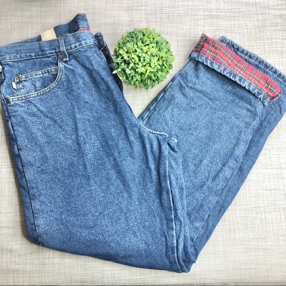 Vintage NWT LLBean flannel lined double L relaxed fit jeans, 40 x 33.5” - Picture 2 of 8